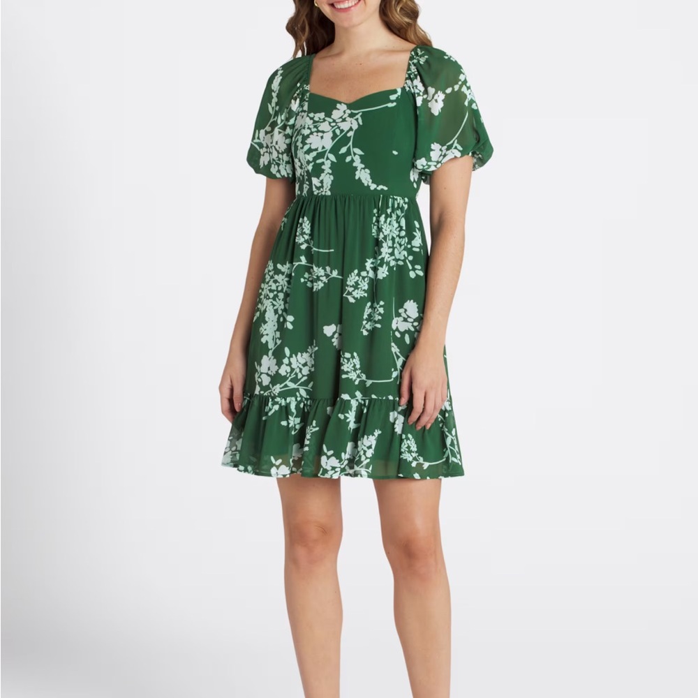 Floral Green Dress